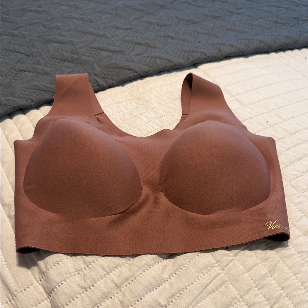 Victoria Secret Seamless Padded Wireless Bra - light mauve L-XXL NEW with tags